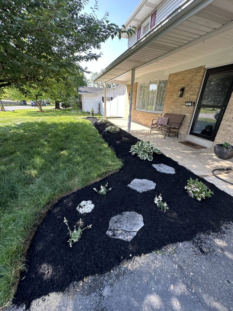 Bed installation and mulching