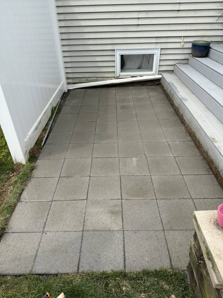 Small patio installation