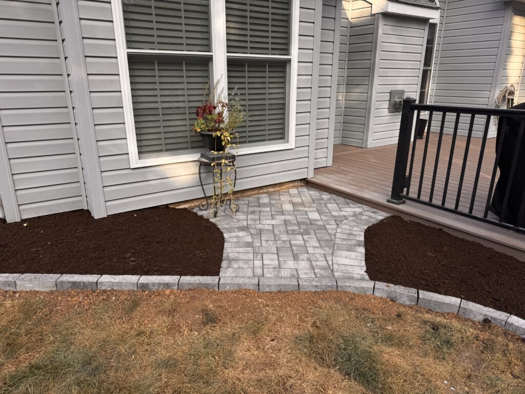 Small paver walkway installation Camp Hill, PA. 